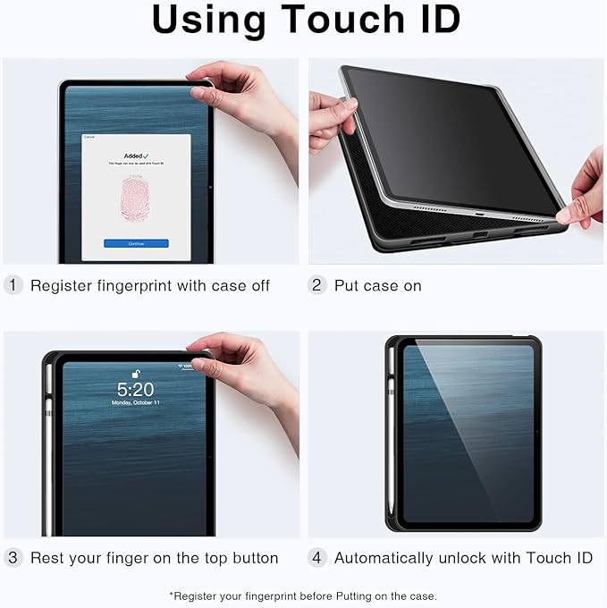 Antbox Case for iPad (A16) 11th Generation 11'' 2025/iPad 10th Generation 10.9'' 2022 with Built-in Pencil Holder Auto Sleep/Wake Function PU Leather Smart Cover (Blue)