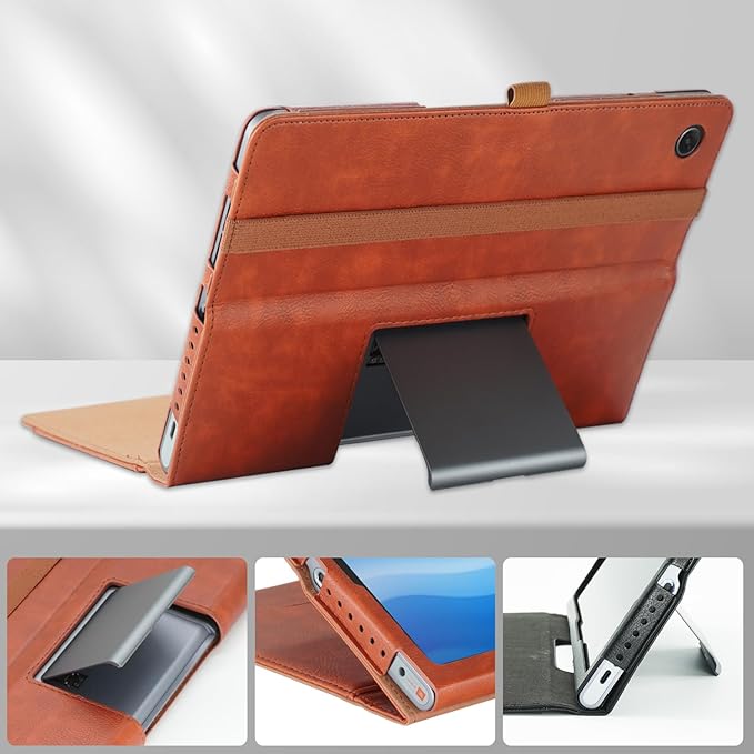 Case Compatible with Lenovo Tab Plus 11.5 inch Tablet PU Leather Business Cover for Pad Studio (TB351FU) Folding Stand CoverBrown