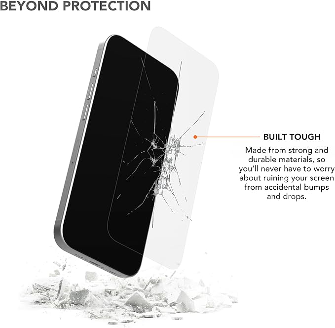 Rokform - iPhone 15 Screen Protector Active Touch Shatter Proof High Definition Case Friendly Tempered Glass iPhone Screen Protector 2 Pack (Clear)