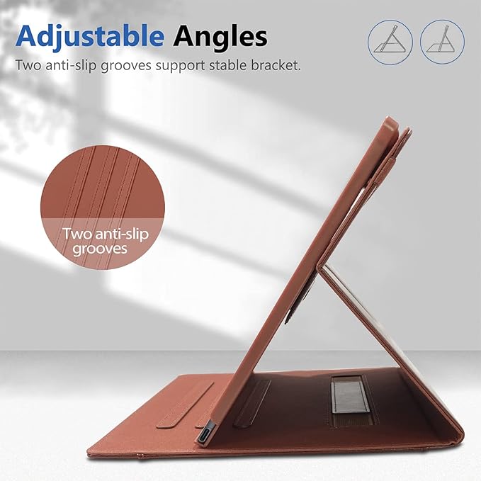E NET-CASE Case for Remarkable 2 Tablet 10.3 inch (2020 Released) - New Upgraded Design 360 Degree Rotating Stand Cover for Remarkable 2 Digital Paper with Pencil Holder (Brown)