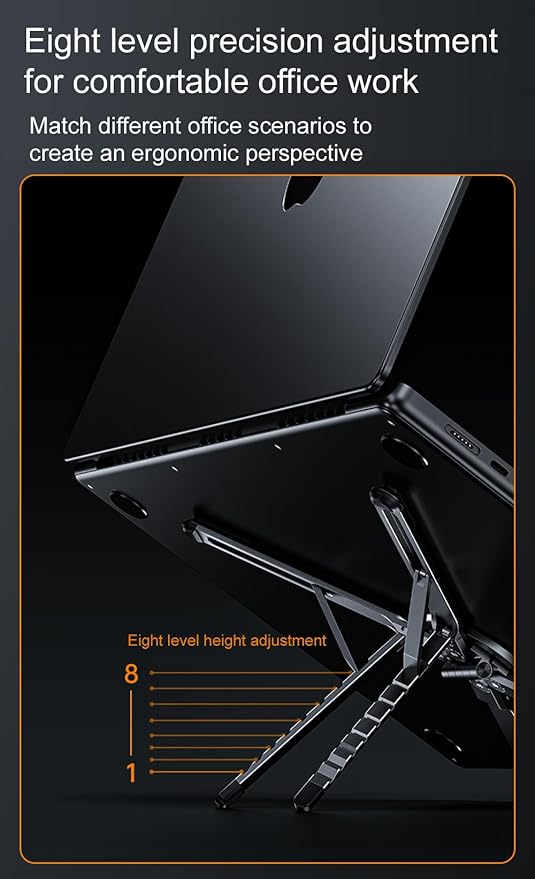 Multi-Purpose Portable Magnetic Stand Suitable for Smartphones PadLaptop AluminumAlloy MaterialSuitable fortraveling Official Working and Leisure and Home Entertainment (E05-gray)