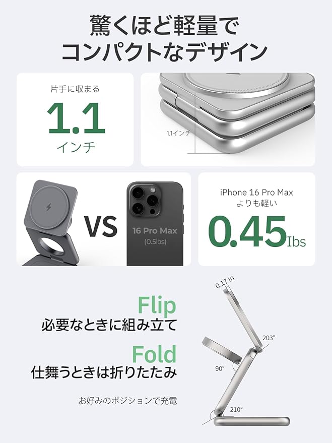 REDBEAN 3in1 Qi2 Wireless Charging Station Mag-Safe Charger Stand Compatible with iPhone Apple Watch &amp AirPods 25W Foldable Fast Charging Dock Aluminum Alloy for Multiple Devices Silver