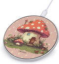 Cute Mushroom House Wireless Charger Fast Wireless Charging Pad with USB Cable 10W Anti-Slip Magnetic Wireless Charger Portable Slim Charger Puck Travel Charging Station