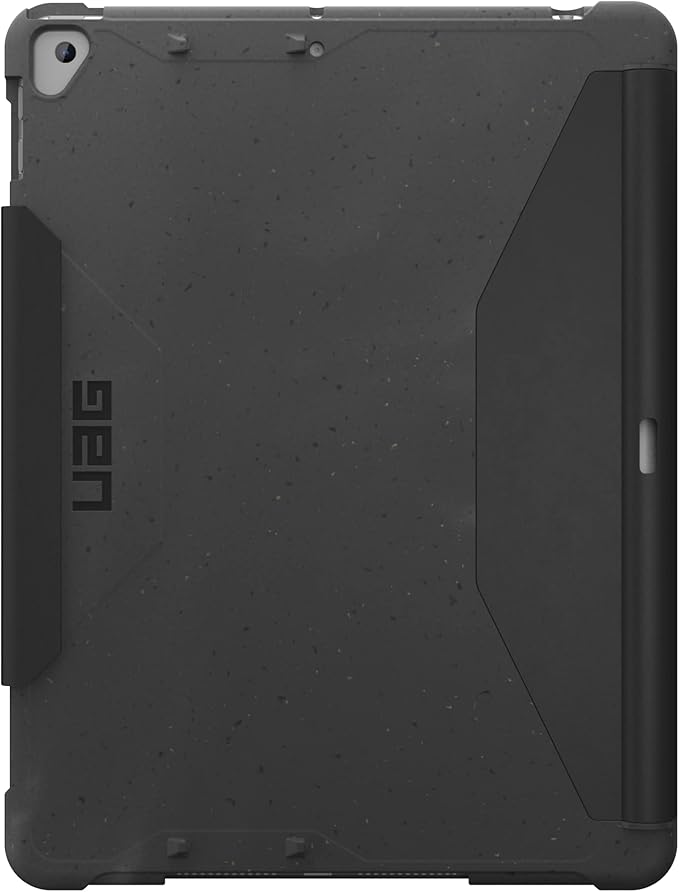 URBAN ARMOR GEAR UAG Designed for iPad 10.2 inch 9th Generation 2021 &amp iPad 8th Generation 2020 Case Black Rugged Multi Angle Viewing Stand Folio Pencil Holder Biodegradable Outback Protective Cov