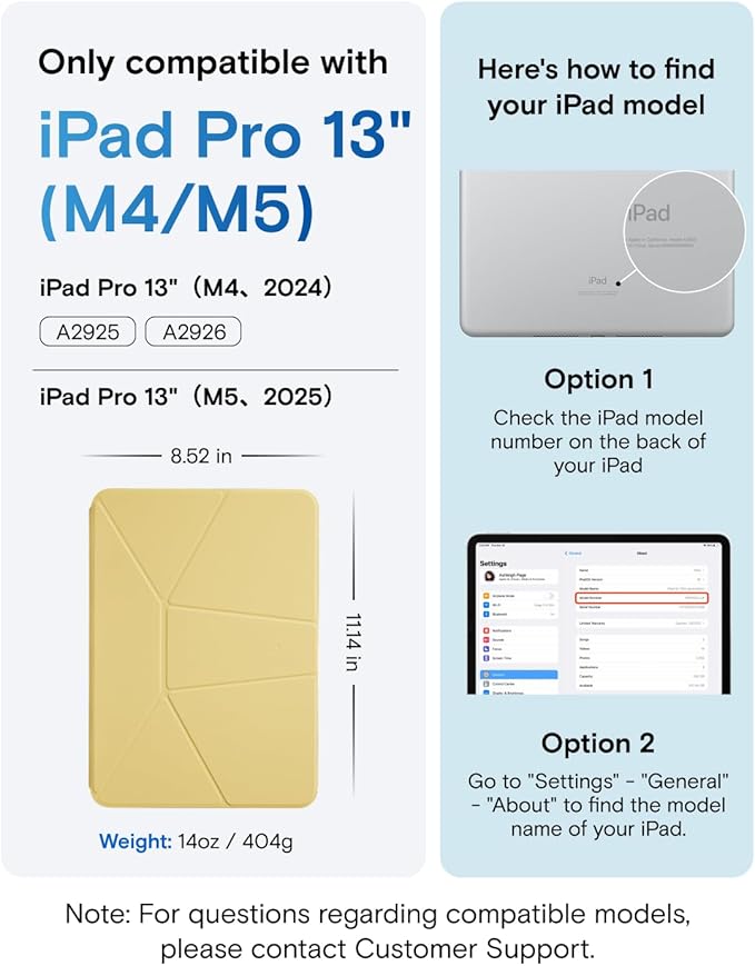 MOFT Dynamic Folio Case for iPad Pro 13-inch(M5 2025/M4 2024) Slim Magnetic Stand Case with 20+ Viewing Angles Auto Wake/Sleep Ultra Thin Panna Cotta x Faded Jeans