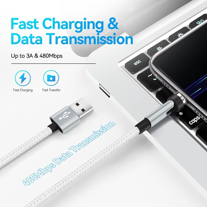 540° rotate magnetic cable 6.6ft
