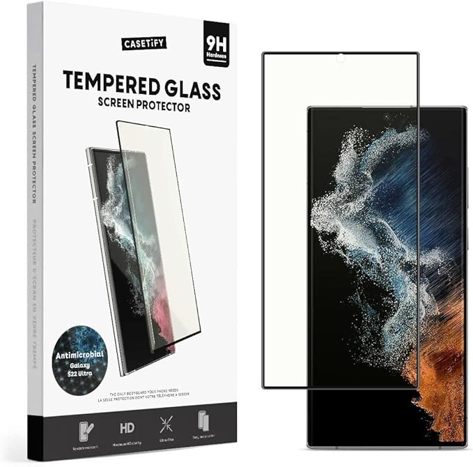 CASETiFY Screen Protector for Galaxy S22 Ultra 2.5D Full Screen Tempered Glass