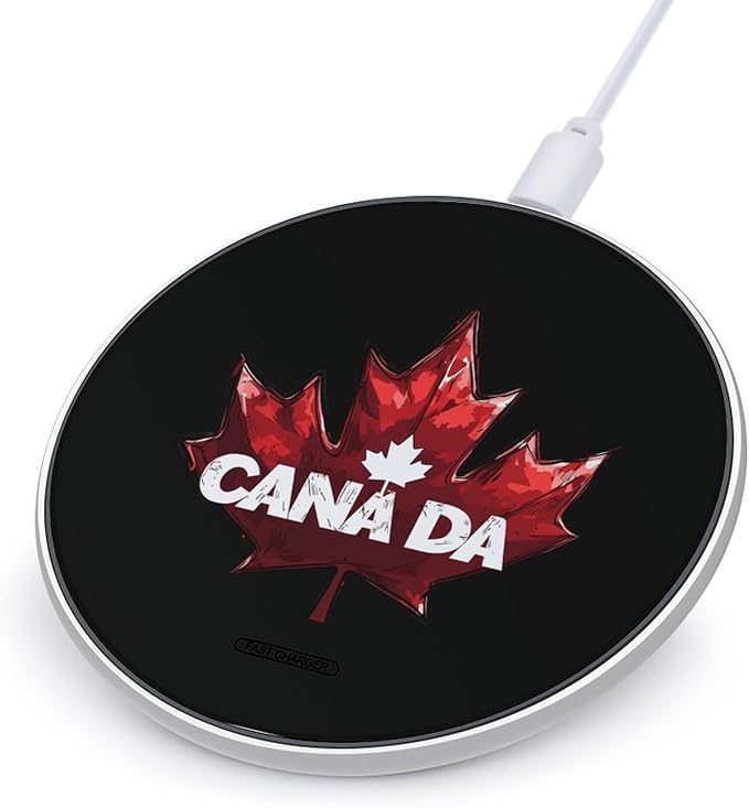 Canada Leaves Wireless Charger Anti-Slip Wireless Charging Pad Slim Charger Mat for Men Women