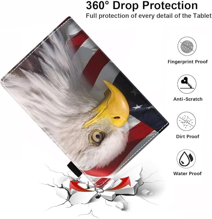 Patriotic American Flag Bald Eagle