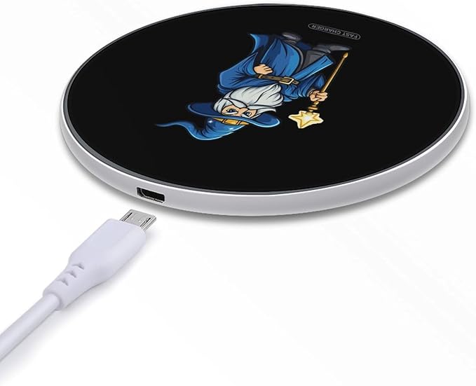Magician Witch Wireless Charger Anti-Slip Wireless Charging Pad Slim Charger Mat for Men Women