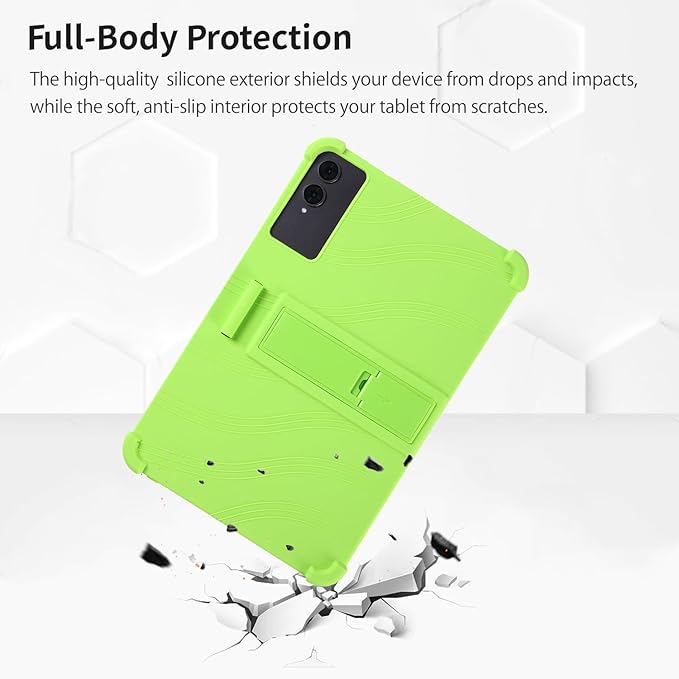 Case for TECLAST T65 13.4-Inch Tablet – Shockproof Silicone Protective Cover with Kickstand Drop-Resistant Business Style (Green)