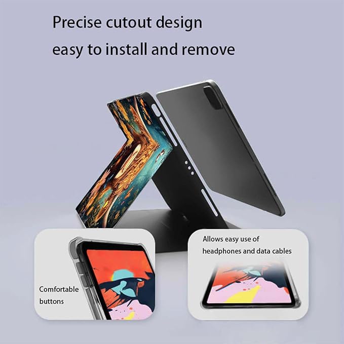 Case for Samsung Galaxy Tab A11 / Tab A9 8.7-Inch 2025/2023Slim Protective LeatherAuto Wake/SleepAdjustable Viewing Angle Stand.Art Highland Cow