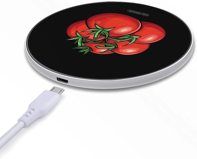 Tomatoes-Fruit-Print Wireless Charger Anti-Slip Wireless Charging Pad Slim Charger Mat for Men Women
