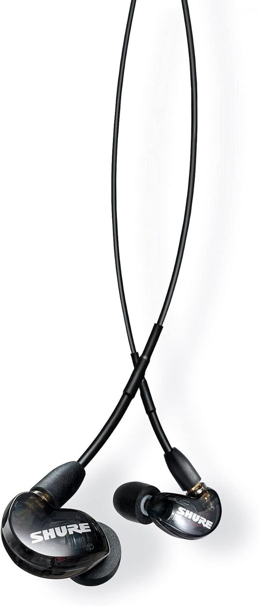 Shure SE215 PRO Wired Earbuds Professional Sound Isolating Earphones with Clear Sound Deep Bass Secure in-Ear Fit Carrying Case Black (SE215-K)