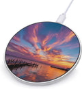 Fiery Clouds Sunset at Sea Fast Portable Charger 10W Funny Graphic Phone Charging Pad with USB Cable