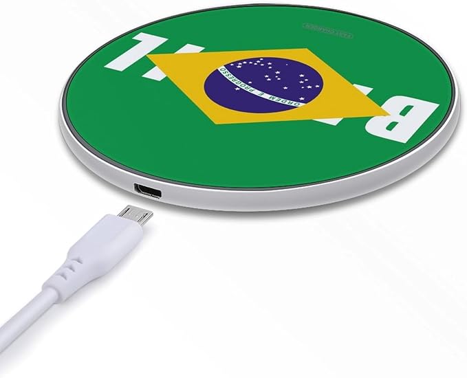Brazil Brazilian Flag Phone Charger Magnetic Charging Pad Anti-Slip with USB Cable