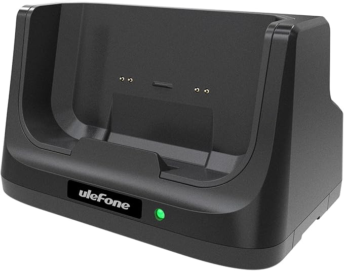 Ulefone Desk Charging Dock for RugKing Rugged Smartphone Pogo Pin Wireless Charging Dual Output 2-in-1 Charger Stand