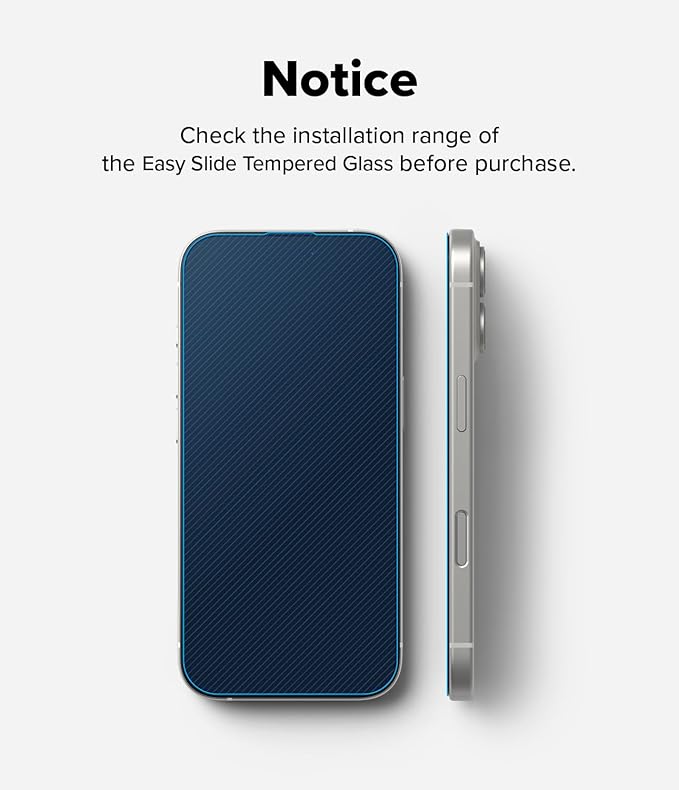 Ringke Easy Slide Tempered Glass for iPhone 17 Screen Protector [Super Easy to Install] Case Friendly Shatterproof Premium 9H Hardness - 2 Pack