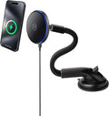 Mag Switch Qi2 Wireless Car Charger Gooseneck Mount 15W Fast Charger with Built in on/Off Switch for Smarter Charging Strong N52 Magnets Compatible with iPhone 14/15/16/17/Galaxy