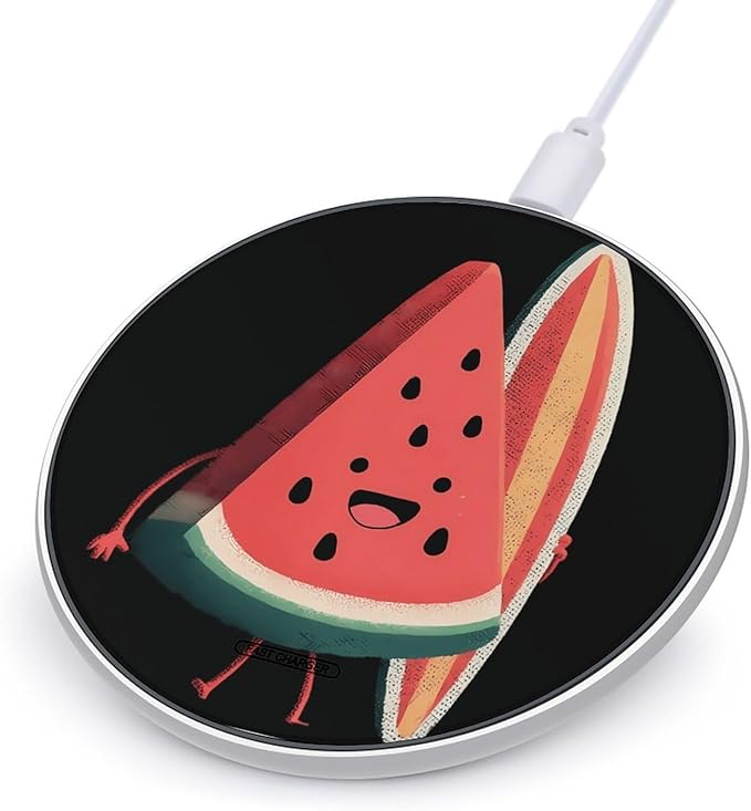 Watermelon Surf Surfing Surfboard Phone Charger Magnetic Charging Pad Anti-Slip with USB Cable