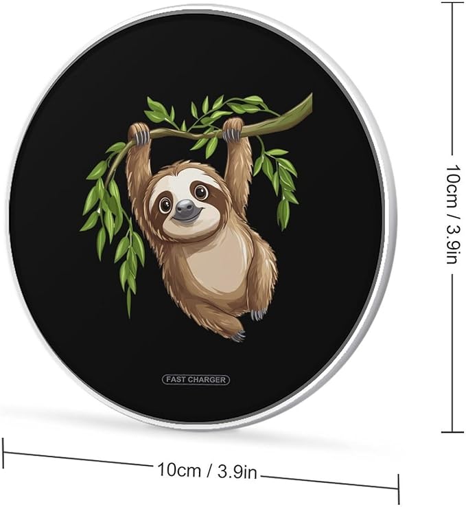Sloth Wireless Charger Anti-Slip Wireless Charging Pad Slim Charger Mat for Men Women