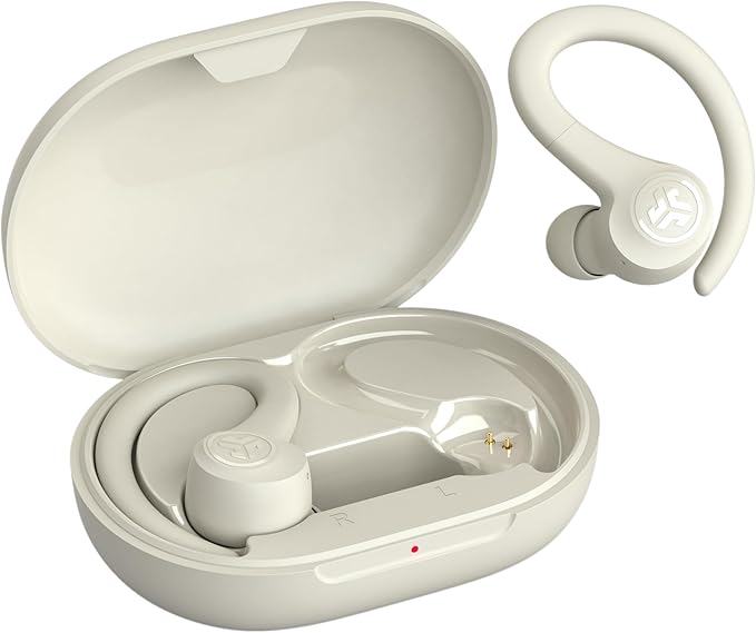 JLab Go Sport+ Wireless Workout Earbuds with C3 Clear Calling Secure Earhook Sport Design 35+ Hour Bluetooth Playtime 3 EQ Sound Settings Sand