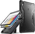 Poetic Revolution Case for iPad (A16) 11th / 10th Generation (2025/2022) Full-Body Rugged Shockproof Cover with Kickstand and Built-in-Screen Protector Only Applicable to iPad 11/10.9 Inch Black