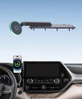 Car Phone Holder for 2020-2026 Toyota Highlander Accessories 15W Fast Wireless Charger Magnetic Cell Phone Mount Hands-Free 360 Degree Rotation Dashboard Original-Size Replacement Model
