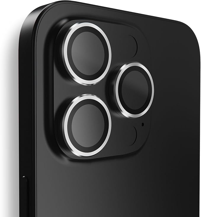 BodyGuardz Apex Compatible with iPhone 16 Pro and iPhone 16 Pro Max Camera Lens Protector 9H Hardness Tempered Glass Scratch Resistant Easy Installation Case Friendly (Silver)