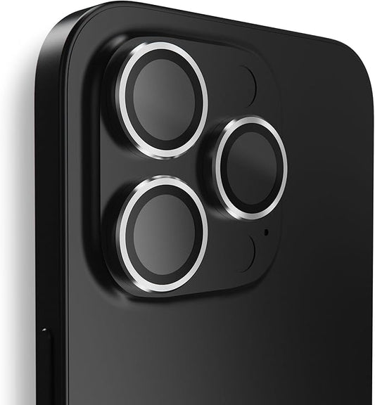 BodyGuardz Apex Compatible with iPhone 16 Pro and iPhone 16 Pro Max Camera Lens Protector 9H Hardness Tempered Glass Scratch Resistant Easy Installation Case Friendly (Silver)