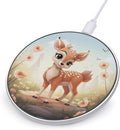 Lovely Deer Wireless Charger Fast Wireless Charging Pad with USB Cable 10W Anti-Slip Magnetic Wireless Charger Portable Slim Charger Puck Travel Charging Station