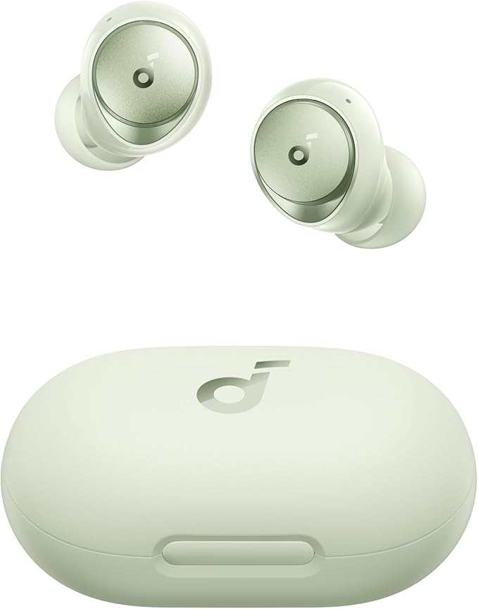 Soundcore by Anker Space A40 Auto-Adjustable Active Noise Cancelling Wireless Earbuds Reduce Noise by Up to 98% 50H Playtime Hi-Res Sound Comfortable Fit App Customization Wireless Charge