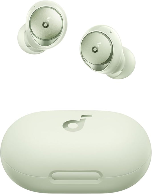 Soundcore by Anker Space A40 Auto-Adjustable Active Noise Cancelling Wireless Earbuds Reduce Noise by Up to 98% 50H Playtime Hi-Res Sound Comfortable Fit App Customization Wireless Charge