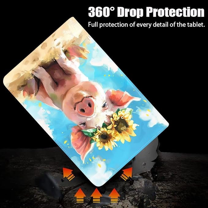 Watercolor Art Cute Pig