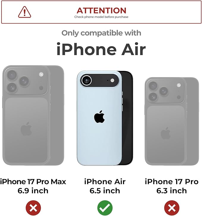 Dexnor for iPhone Air Case with Slide Camera Cover &amp Adjustable Kickstand &amp Built-in Screen Protector Compatible with MagSafeRugged Cases Heavy-Duty Magnetic Protective CoverPhantom Purple