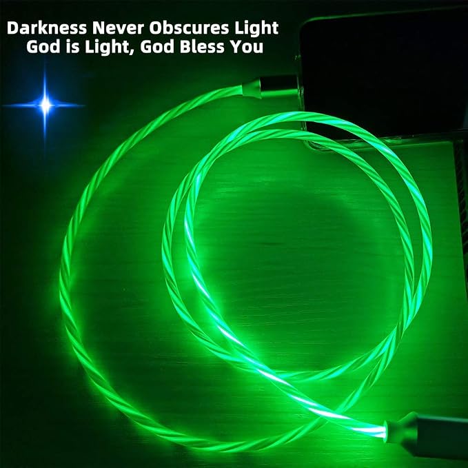 Green LED Flowing Micro USB