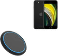 BoxWave Charger Compatible with Apple iPhone SE (2020) - SwiftCharge PowerDisc Wireless Charger (15W) with Wireless Chargers That Require QC3.0 minicube Qi Wireless 15W Circular Desktop Charger