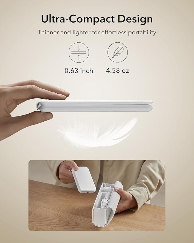 ESR 3 in 1 Charging Station for Apple 15W MagSafe Charger Stand MagSafe Travel Charger for iPhone 17/16/15/14/13/12 Series Watch AirPods White (Bag Included)