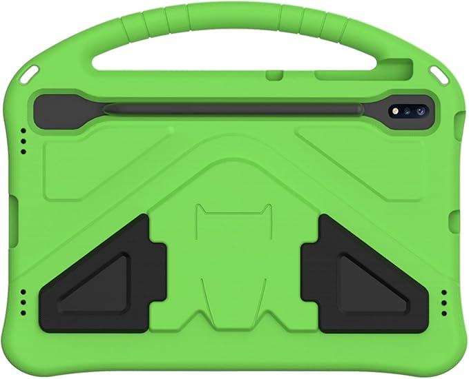 Kids Case for Galaxy Tab S9 FE Plus 12.4 inch 2023 (SM-X610/SM-X616) UUcovers Stand Cover with S Pen Holder/Kickstand/Handle Soft Shockproof Lightweight Rugged Cover for Tab S9 FE + 12.4 Green