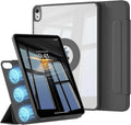 Hybrid Case for iPad A16 11th/10th Generation 2025/2022 (11/10.9) with Clasp Magnetic Detachable Trifold Stand Portrait/Landscape Angle Clear Protective Case Auto Wake/Sleep Black