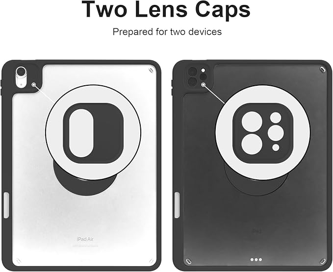 Case for iPad Air 11 Inch M4/M3/M2 2026/2025/2024 iPad Air 10.9 5th/4th Gen. 2022/2020 iPad Pro 11 4th/3rd/2nd 2022/2021/2020 with Pencil Holder Vertical Stand Detachable Magnetic Black