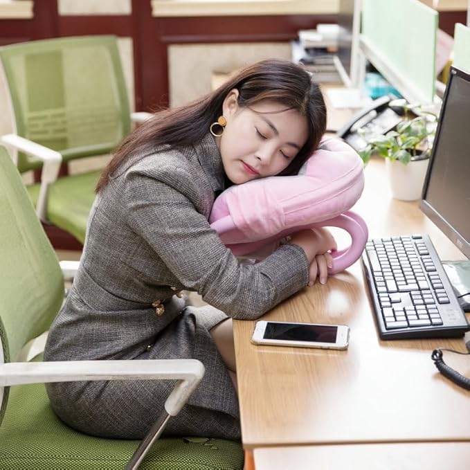 Neck Pillow Phone HolderLazy Gooseneck Cell Phone Stand with 360 ClipUniversal Mobile Phone Tablet Stand for iPhone 15 14/14 Pro Max/13 (Pink)