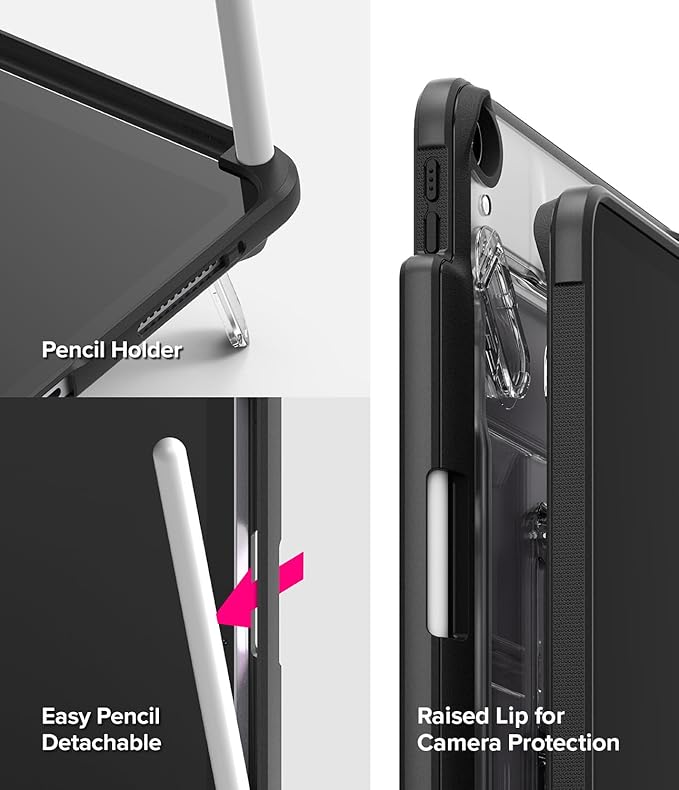 Ringke Fusion Sketch Stand for iPad Air 11 Inch Case (M4 2026 &amp M3 2025 &amp M2 2024) [Cover + Stand] Writing Drawing Wobble Free Cover Designed for iPad Air 8th 7th 6th 5th 4th Generation -