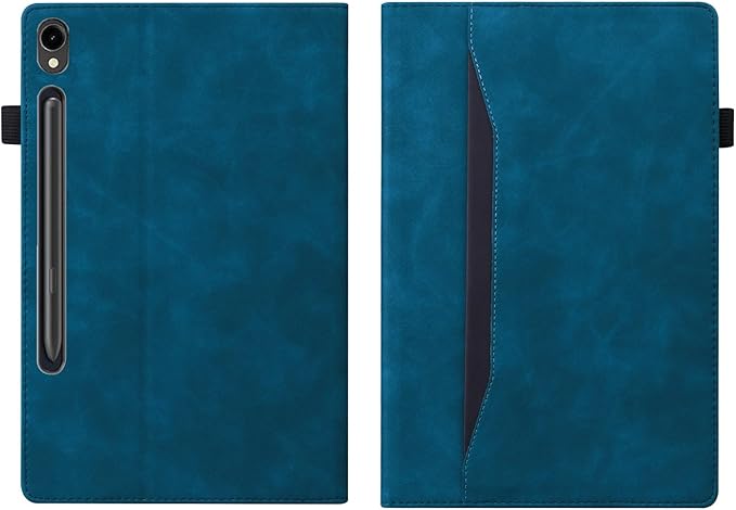 for Samsung Galaxy Tab S10 FE+ / S10 FE Plus 13.1 Inch X620 / X626B Tablet PC Case Bracket Type Adjustable Fixing Strap Card Slot Tablet Cases(Blue)