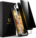 UNBREAKcable Privacy Screen Protector for iPhone 16 Plus Full Coverage Shatterproof Tempered Glass [True 28°Anti Spy] [9H Hardness] [Easy Installation Frame] 2-Pack Private Screen for iPhone 16 Plus