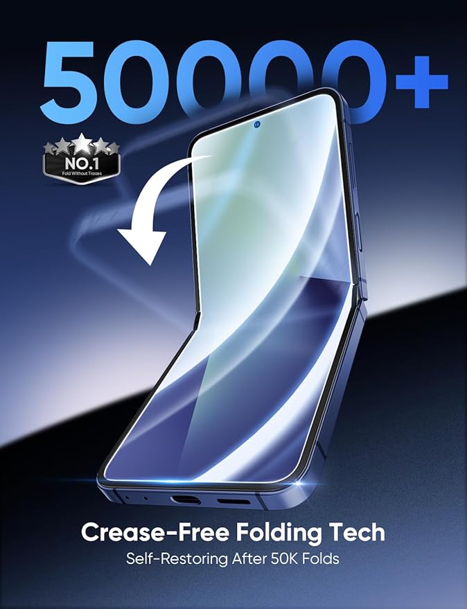 MAGIC JOHN for Samsung Galaxy Z Flip 6 Screen Protector HD Clear Flexible PET Inner Film Ultra-Thin Auto-Alignment Frame Anti-Scratch Bubble-Free Case-Friendly 2 Pack