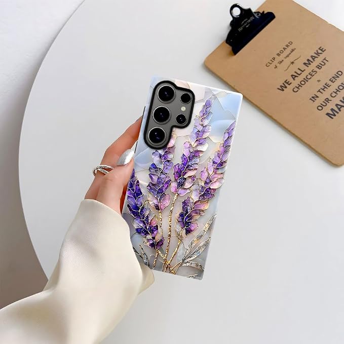 Lavender Stained Glass Purple Floral