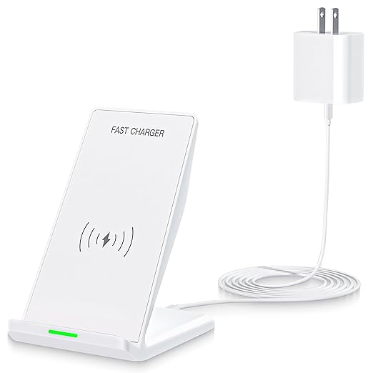 Wireless Charging Phone Stand15W Fast Wireless Charger Station with 20W Adapter USBC Charger for Apple iPhone 17 Pro Max/17 Pro/Air/16/15/14/13Samsung Galaxy S25 Ultra/S24/S23/S22/Z Flip Fold/Note20