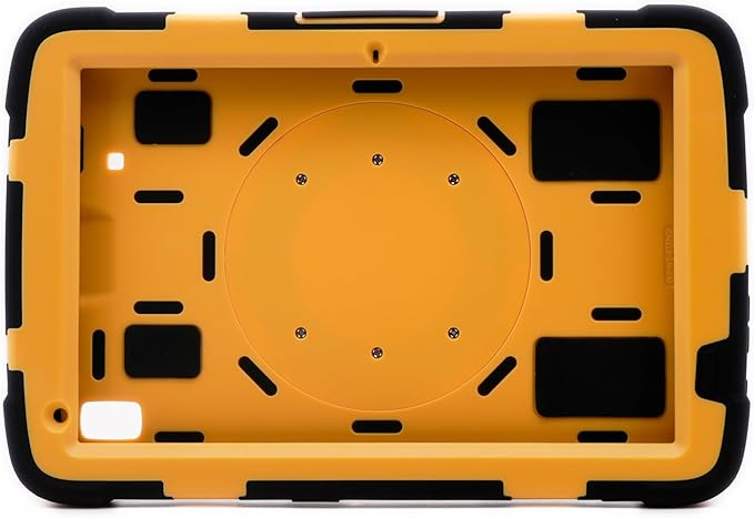 Protective Case for Zebra ET40 ET45 10 Inch Tablet Only Military Grade Shockproof Rugged Cover with Hand Strap &amp Stand SG-ET4X-10EXOSKL1-01 Compatible with Zebra Accessories (Yellow)