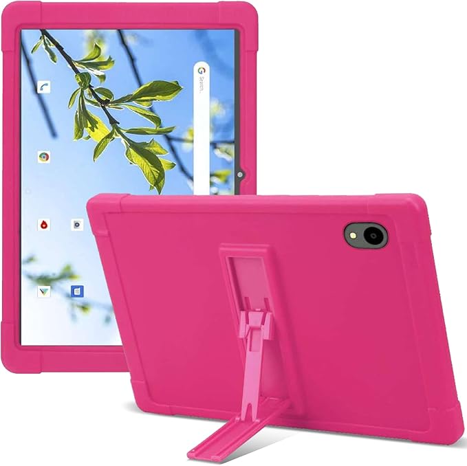 [4 in 1] ONN 12.1 inch Tablet Pro 100146663 Case and Screen Protector (Keyboard Case) Tempered Glass case for ONN 12.1 Tablet Pro / 100146663 (Rose Red)